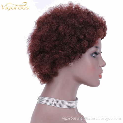 Afro curly wholesale inch short bob pixie cut wave blonde cheap glueless brazilian real human hair wigs black women